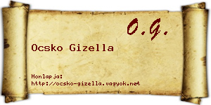 Ocsko Gizella névjegykártya